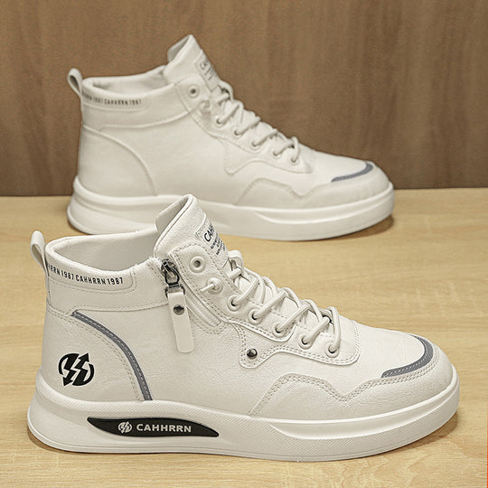 Herren Hohe Sneakers mit strapazierfähigem Obermaterial und seitlichem Reißverschluss R&B