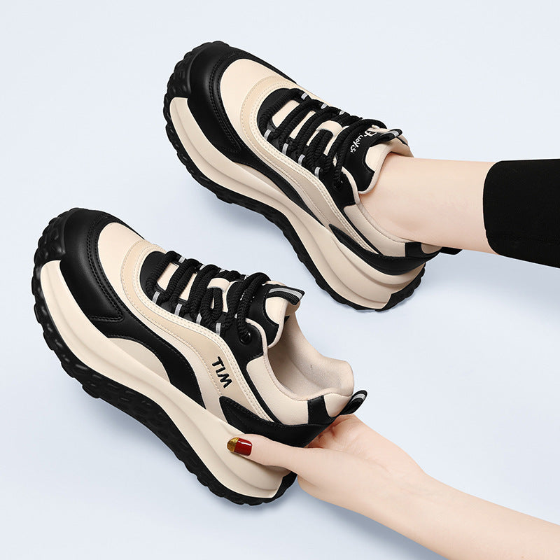 Damen trendige Plattform-Sneaker mit dämpfender Sohle R&B