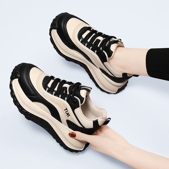 Damen trendige Plattform-Sneaker mit dämpfender Sohle R&B