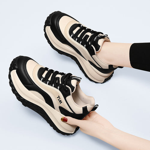 Damen trendige Plattform-Sneaker mit dämpfender Sohle R&B