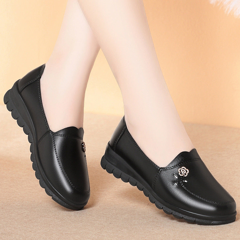 Damen Elegante Slipper mit floralem Schmuckdetail und rutschfester Sohle R&B