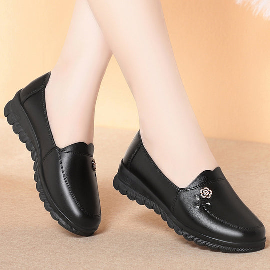 Damen Elegante Slipper mit floralem Schmuckdetail und rutschfester Sohle R&B