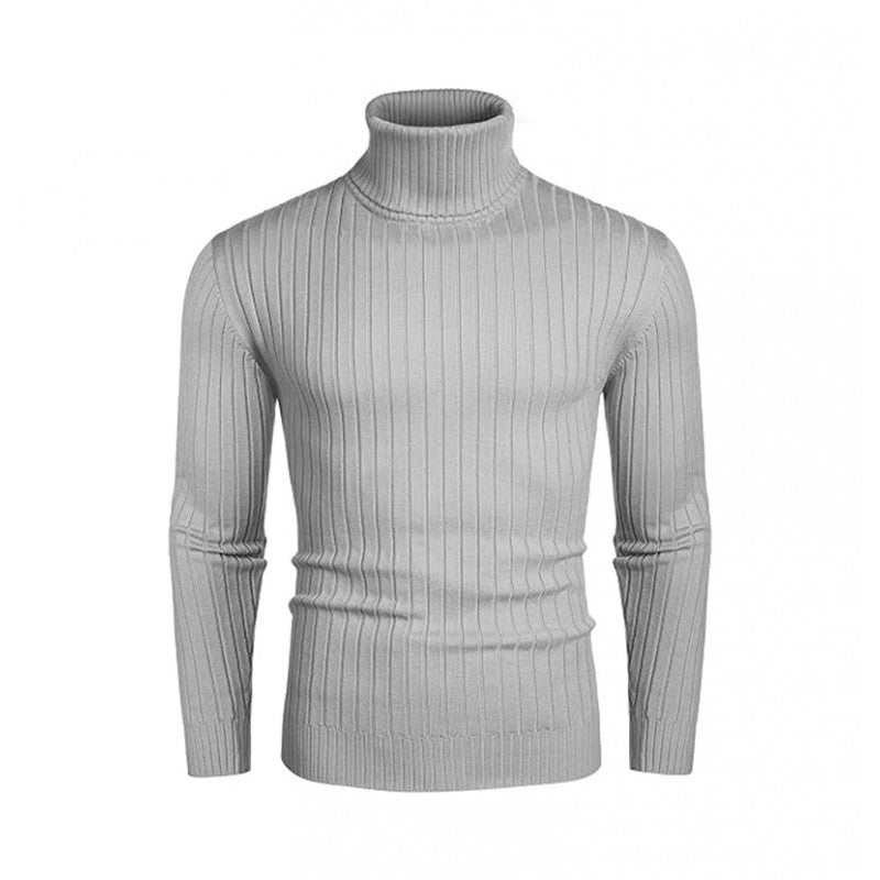 Herren Rollkragenpullover mit geripptem Design R&B