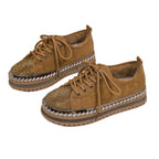 Damen komfortable Sneakers mit Glitzerdetails und kuscheligem Innenfutter R&B