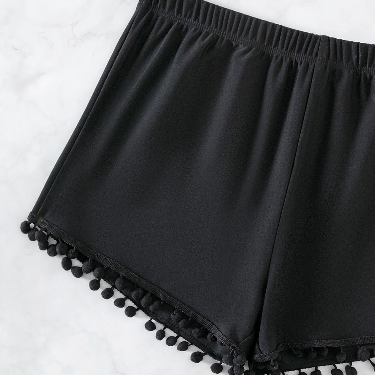 Damen Sommerliche Badeshorts mit verspieltem Pompon-Dekor R&B