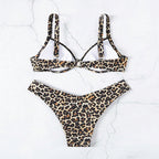 Damen Push-Up-Bikini mit Leopard-Design R&B