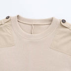 Damen Langarm-Kleid mit dekorativem Gürtel und Schulterdetails R&B
