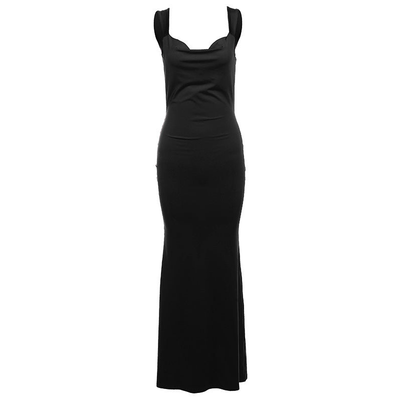 Damen Elegantes Maxikleid mit figurbetontem Schnitt und tiefem V-Ausschnitt R&B