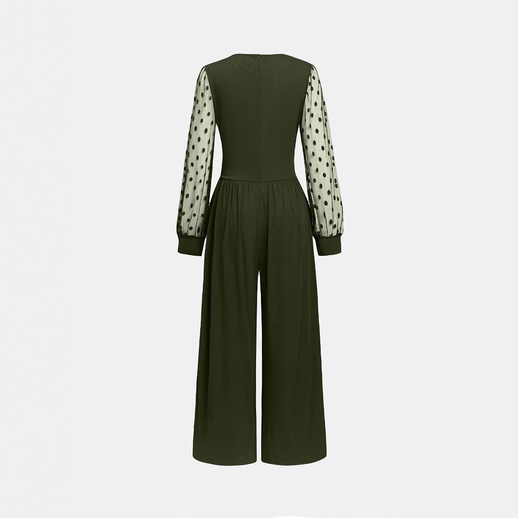 Damen Overall mit transparenten Puffärmeln R&B