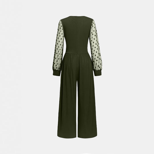 Damen Overall mit transparenten Puffärmeln R&B