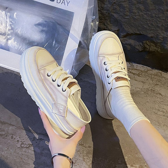 Damen Plateau-Sneaker mit elastischem Riemen und atmungsaktivem Obermaterial R&B