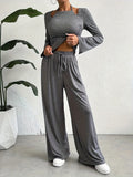 Damen Lässiges und modisches Lounge-Set mit weitem Schnitt und eleganten Ärmeln