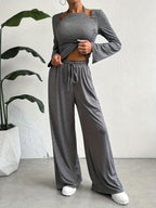 Damen Lässiges und modisches Lounge-Set mit weitem Schnitt und eleganten Ärmeln