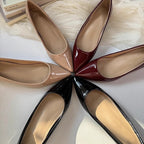Damen spitze Ballerinas mit elegantem Glanzfinish R&B