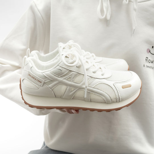 Damen Sportliche Sneaker mit atmungsaktiver Netzstruktur und dämpfender Sohle R&B