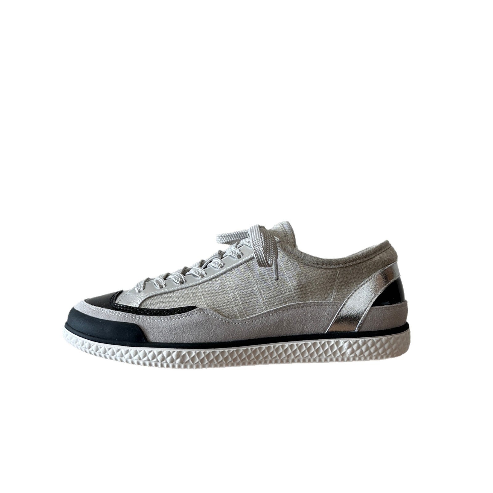 Damen Sportliche Sneakers mit moderner Canvas-Oberfläche und rutschfester Gummisohle