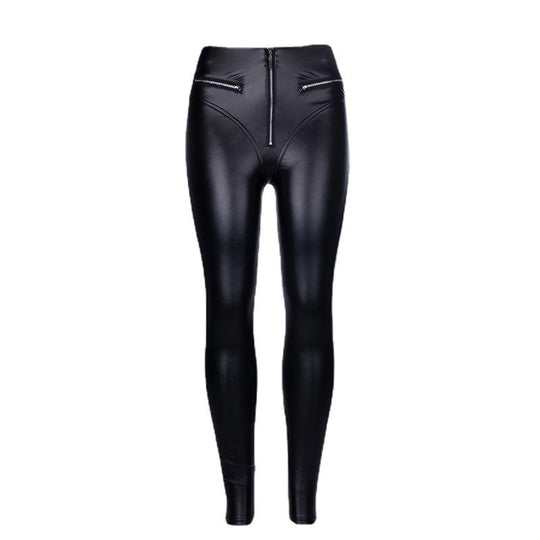 Damen Hochwertige Wetlook-Leggings mit formendem Schnitt R&B