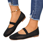 Damen Netz-Ballerinas mit verstellbarem Riemen R&B