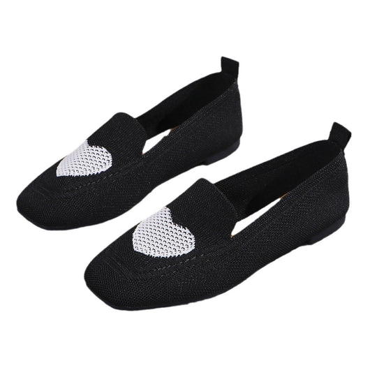 Damen Elegante Slip-On Ballerinas mit Herzdetails R&B