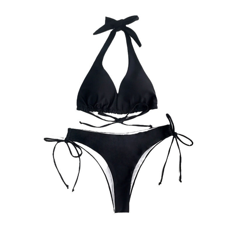Damen Triangel-Bikini mit hohem Komfort und verspielten Bindebändern R&B