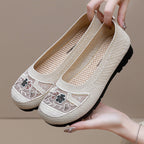 Damen Bequeme Ballerinas mit floralen Stickereien R&B