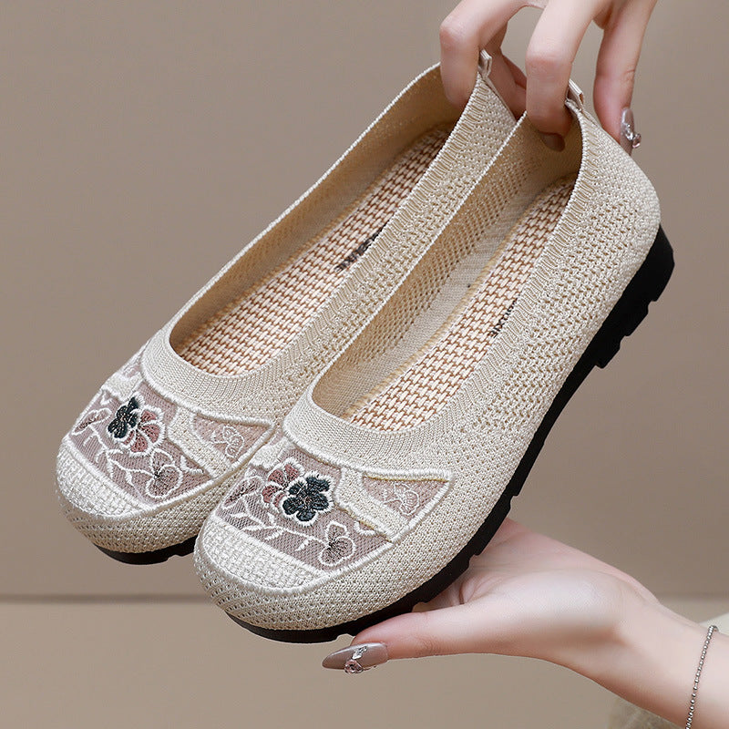Damen Bequeme Ballerinas mit floralen Stickereien R&B