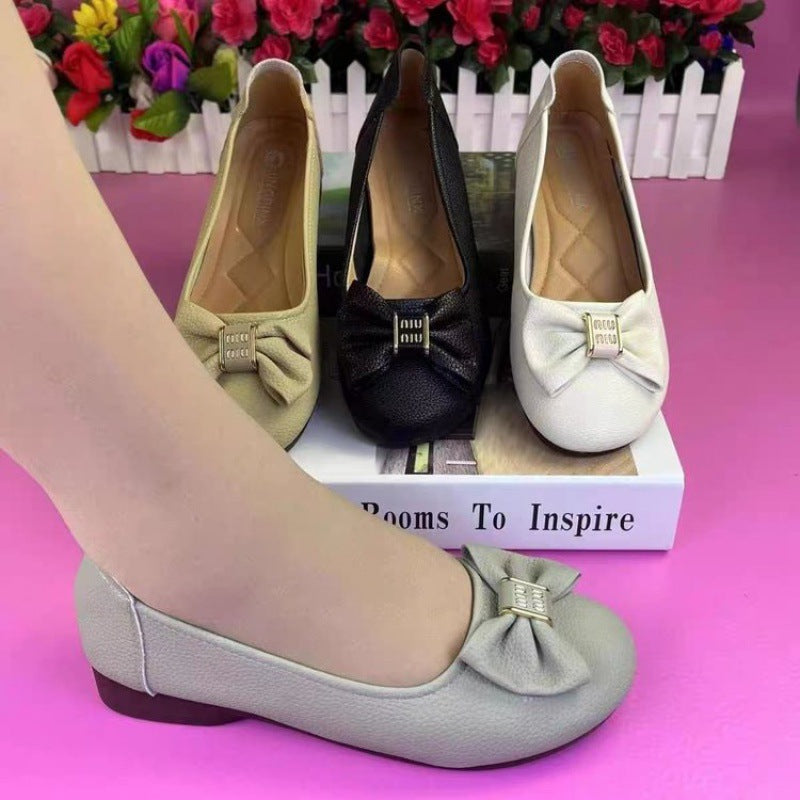 Damen Ballerinas mit eleganter Schleifenverzierung und komfortablem Fußbett R&B
