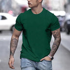Herren lässiges T-Shirt mit strukturierter Oberfläche und bequemem Schnitt