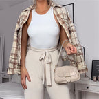 Damen Figurbetontes Tanktop mit breitem Trägerdesign R&B