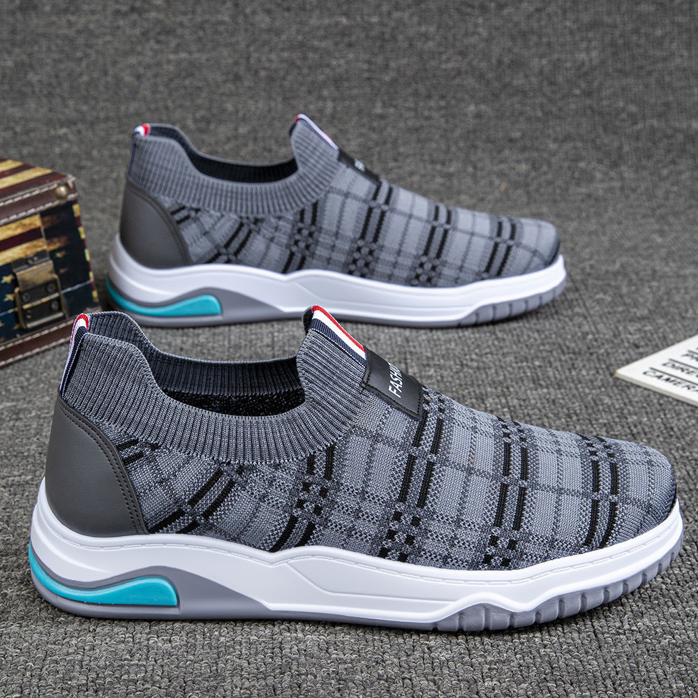 Damen Komfortable Slip-On Freizeitschuhe mit weichem Strick-Obermaterial und rutschfester Sohle