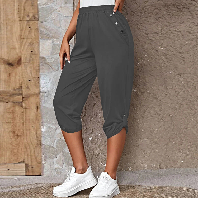 Damen Sportliche Jersey-Hosen R&B