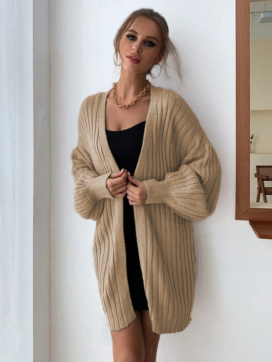 Damen Weitgeschnittener Strickcardigan mit strukturiertem Rippdesign R&B