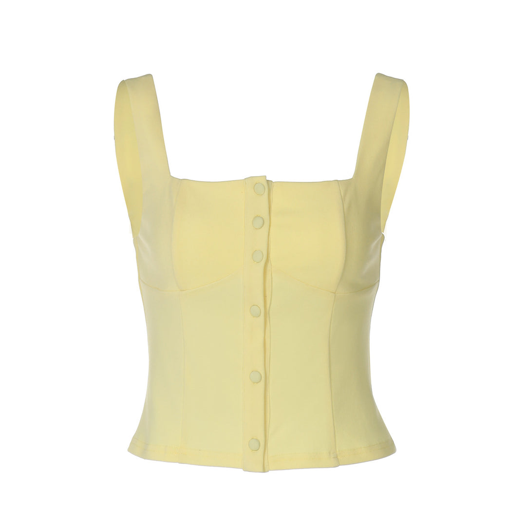 Damen Tailliertes Top mit Knopfdetail R&B