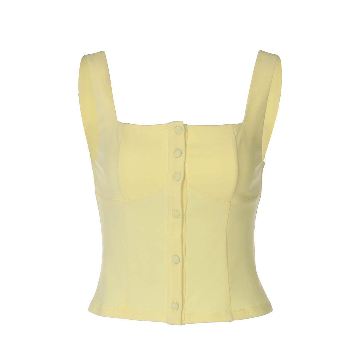 Damen Tailliertes Top mit Knopfdetail R&B