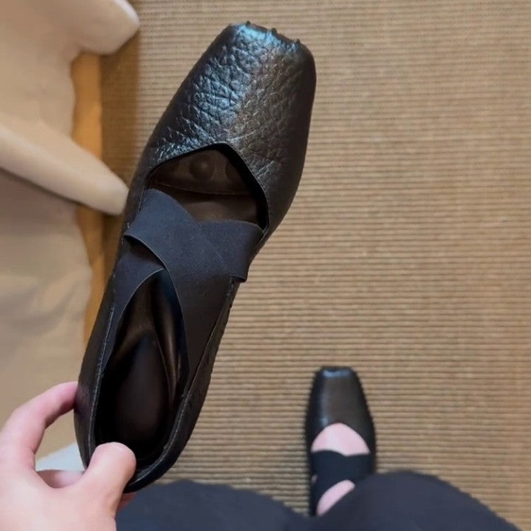 Damen Mokassins mit elastischen Überkreuz-Riemen und formschönem Design R&B