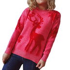 Damen Weihnachtspullover mit festlichem Rentierdesign und hochwertiger Strickqualität R&B
