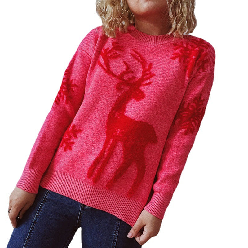Damen Weihnachtspullover mit festlichem Rentierdesign und hochwertiger Strickqualität R&B
