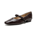 Damen elegante Ballerinas mit modischem Riemen und bequemem Absatz