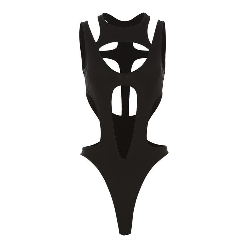 Damen sportlicher Cut-Out Badeanzug R&B