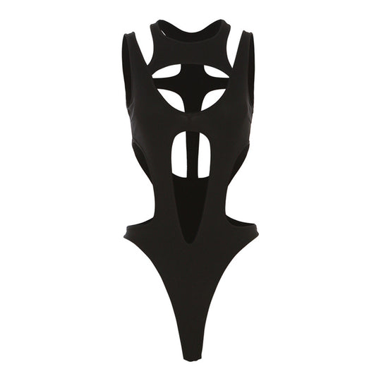 Damen sportlicher Cut-Out Badeanzug R&B