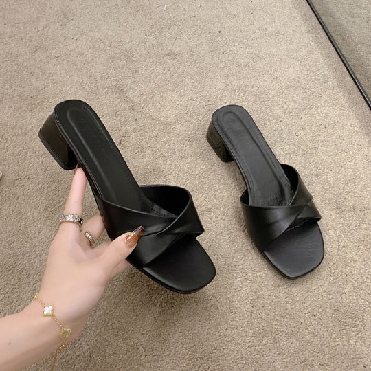 Damen Trendige Slingback Sandalen mit elegantem Kreuzriemen R&B