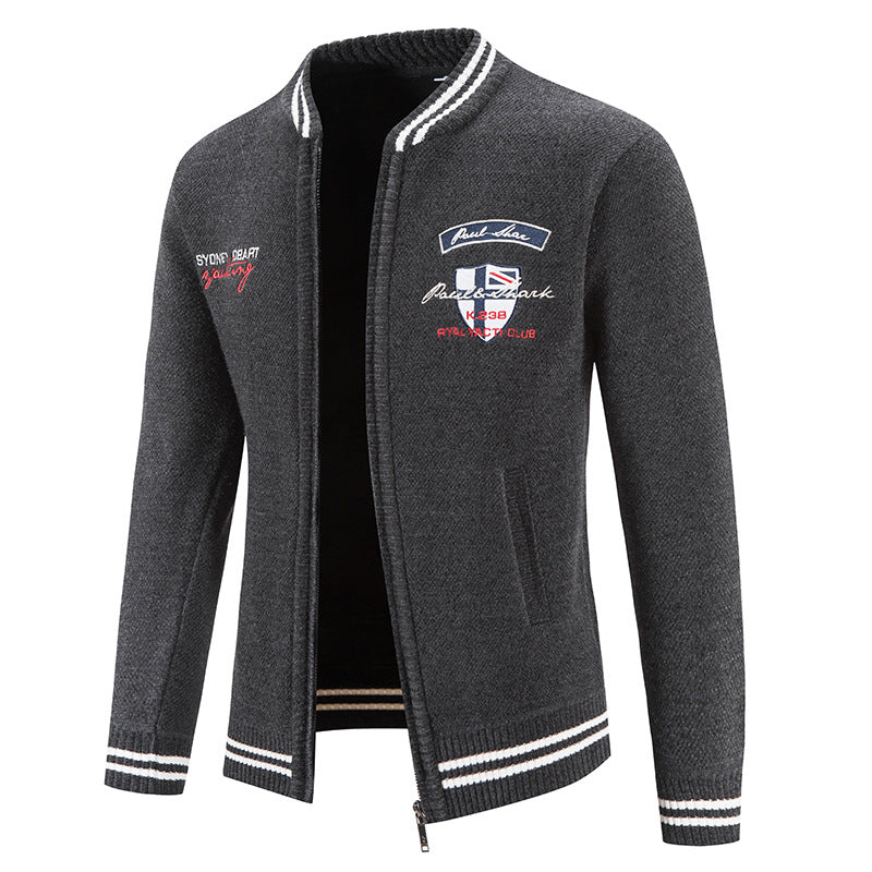 Herren sportliche Strickjacke mit vielseitigem Design R&B