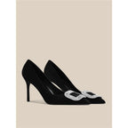 Damen elegante spitze Pumps mit glitzernden Strassakzenten R&B