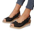 Damen Hochhackige Sandalen mit atmungsaktiven Cut-Outs R&B