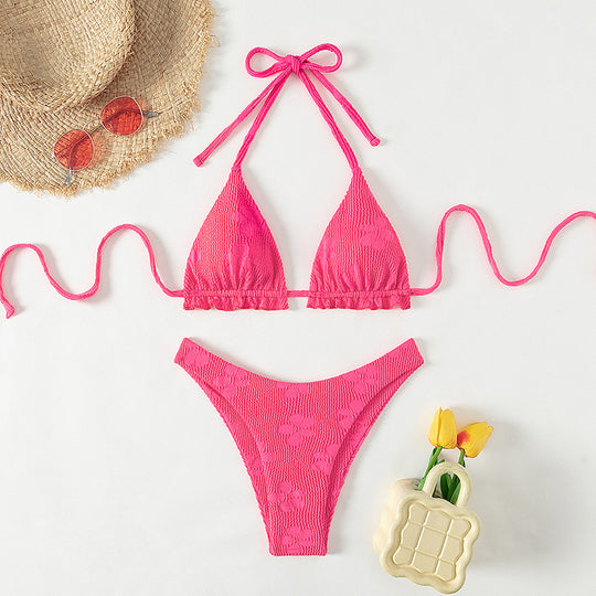 Damen Triangel-Bikini mit raffinierten Rüschen- und Bindedetails R&B