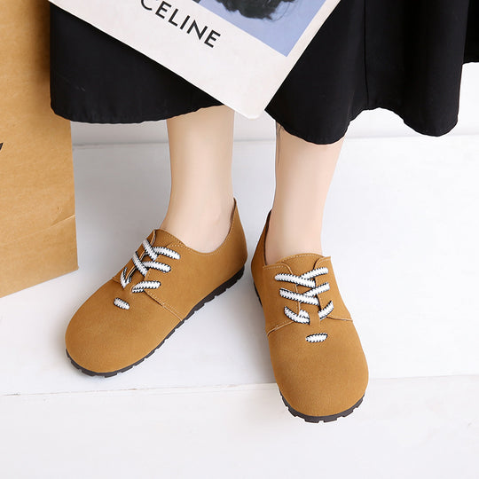 Damen bequeme Sneakers aus weichem Wildleder R&B