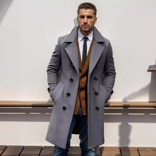 Herren eleganter Trenchcoat R&B