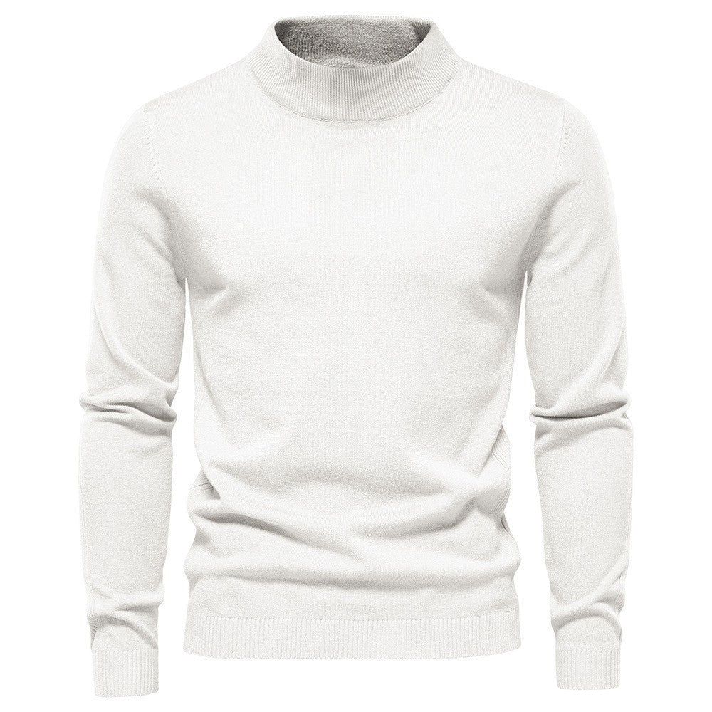 Herren stilvoller Rollkragenpullover aus weicher Merinowolle R&B