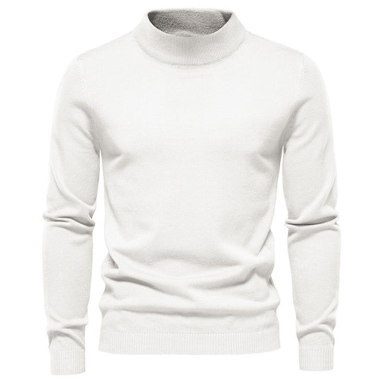 Herren stilvoller Rollkragenpullover aus weicher Merinowolle R&B