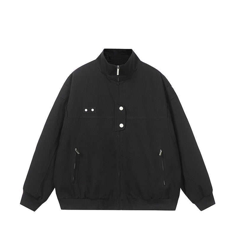 Herren modische Steppjacke mit hohem Kragen und seitlichen Reißverschlusstaschen R&B